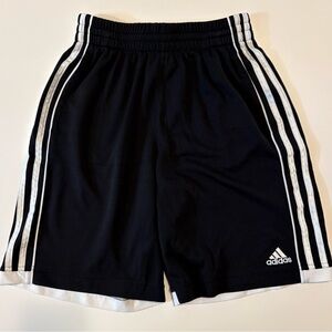 Adidas Boys Athletic Shorts. Black Boys Lg 14/16